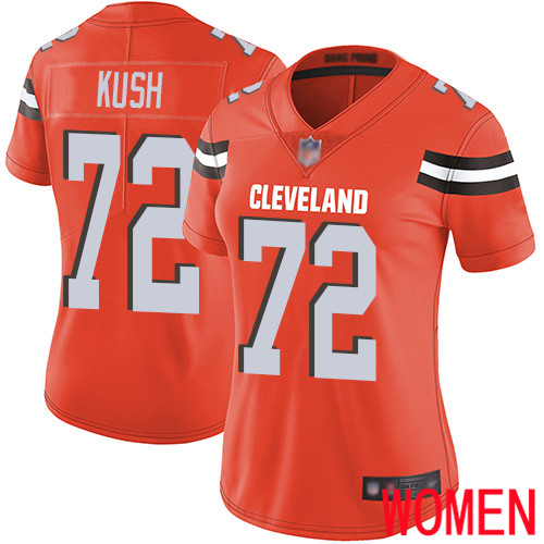 Cleveland Browns Eric Kush Women Orange Limited Jersey 72 NFL Football Alternate Vapor Untouchable